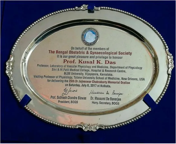 Dr. Jajneswar Chakraborty Memorial Oration Bengal Obstetrics & Gynaecological Society, Kolkata, India